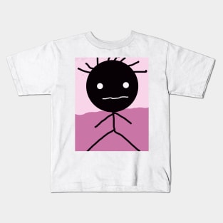 Sitting Baby Stick Figure Kids T-Shirt